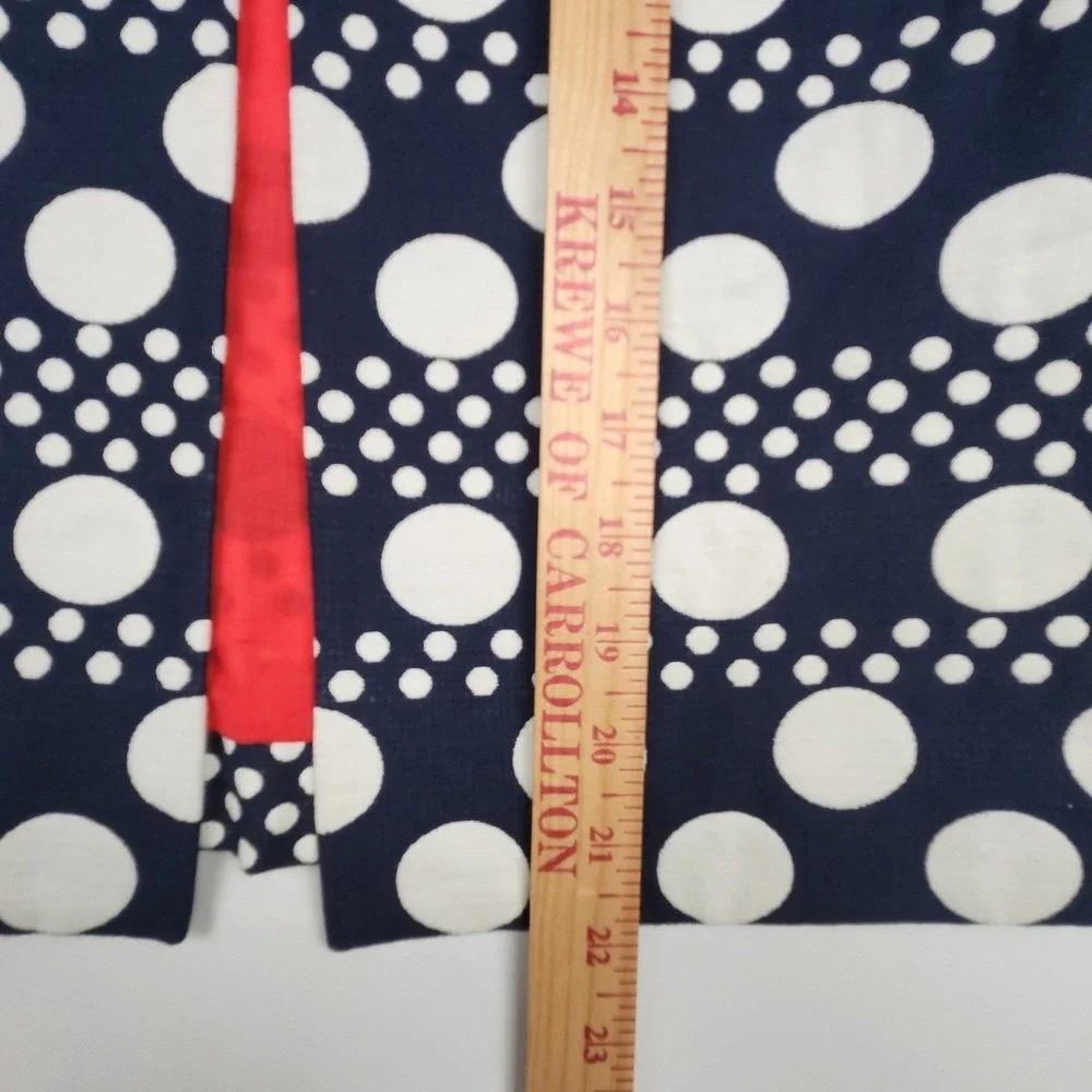 Tory Burch Structured Knit Blazer Jacket Elijah‎ Polka Dot 6 Navy White Cotton
